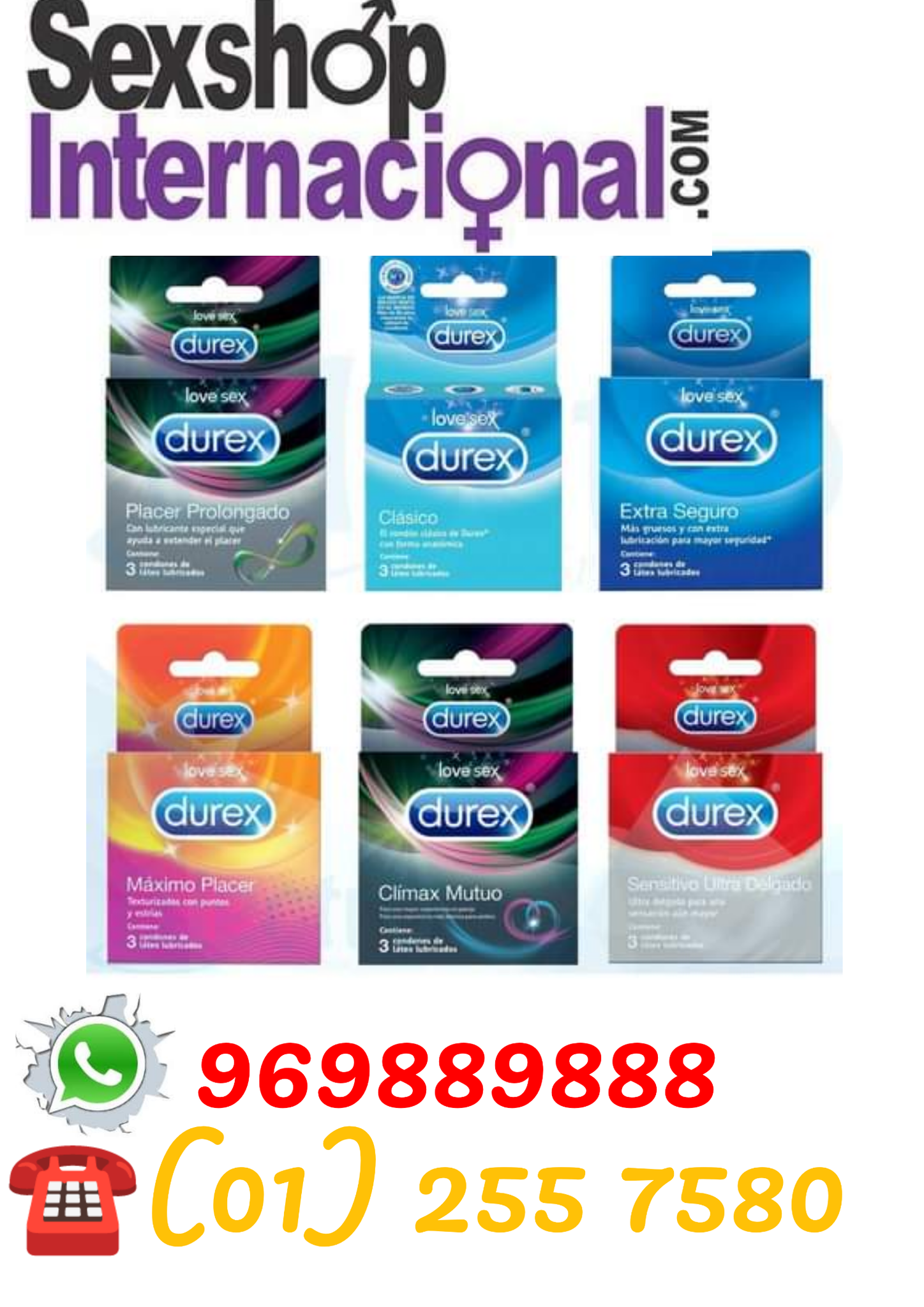 VENTA DE PRESERVATIVOS - DUREX-TODAS LAS PRESENTACIONES-SEXSHOP MIRAFLORES 981196979 